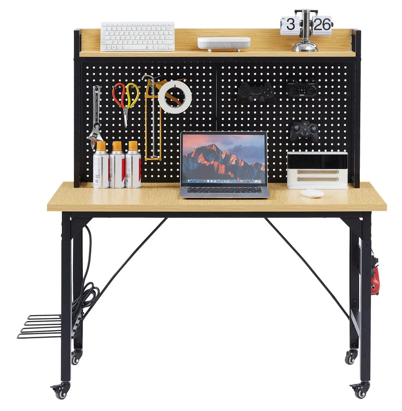 48" Adjustable Workbench with Pegboard by HouseOfZazla