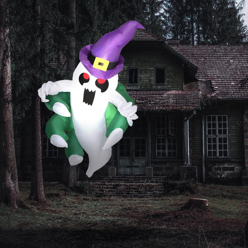 4ft Animated Window-Cling Inflatable Ghost with LED Illumination by HouseOfZazla