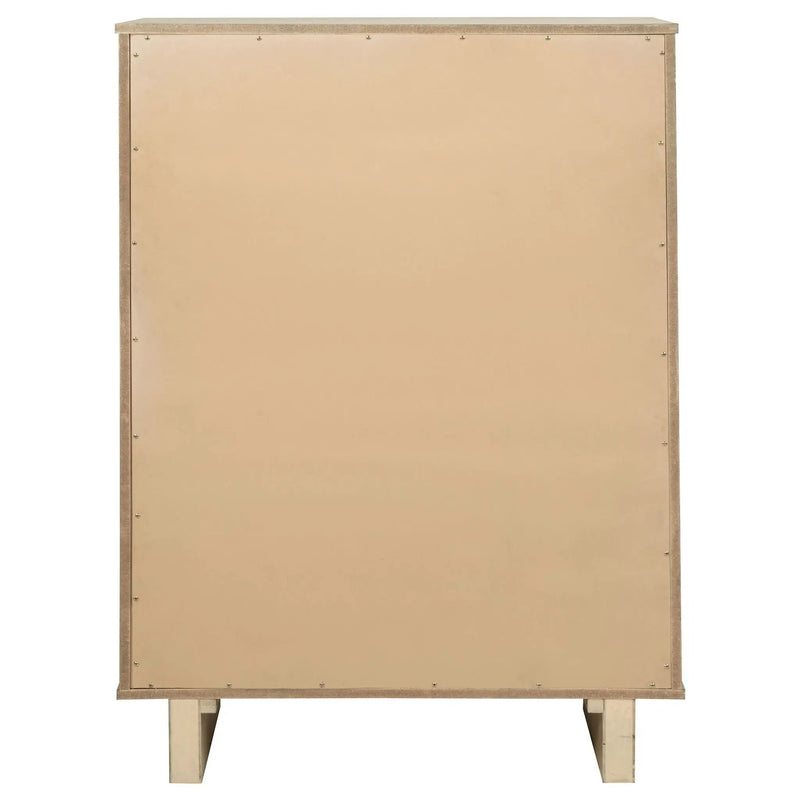 Kailani 5-drawer Bedroom Chest of Drawers Beige Oak by Unique Piece Furniture