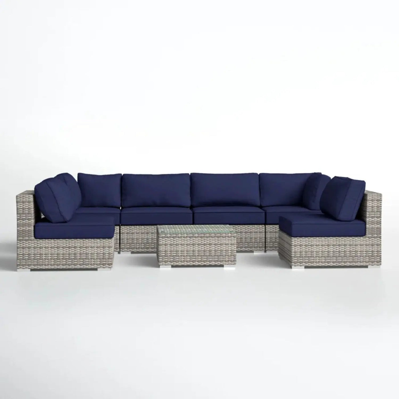 Seating Set With Cushions Handcrafted Wicker Design by Unique Piece Furniture
