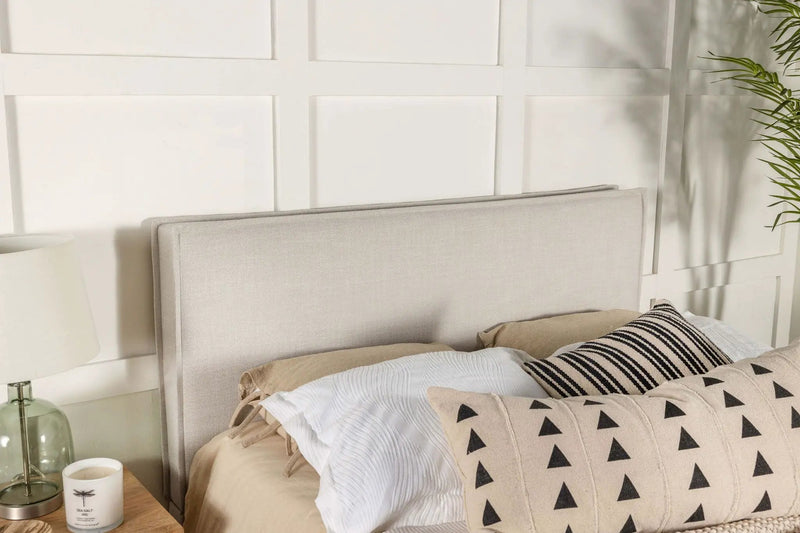 Izzy Upholstered King Panel Headboard Sand by Unique Piece Furniture