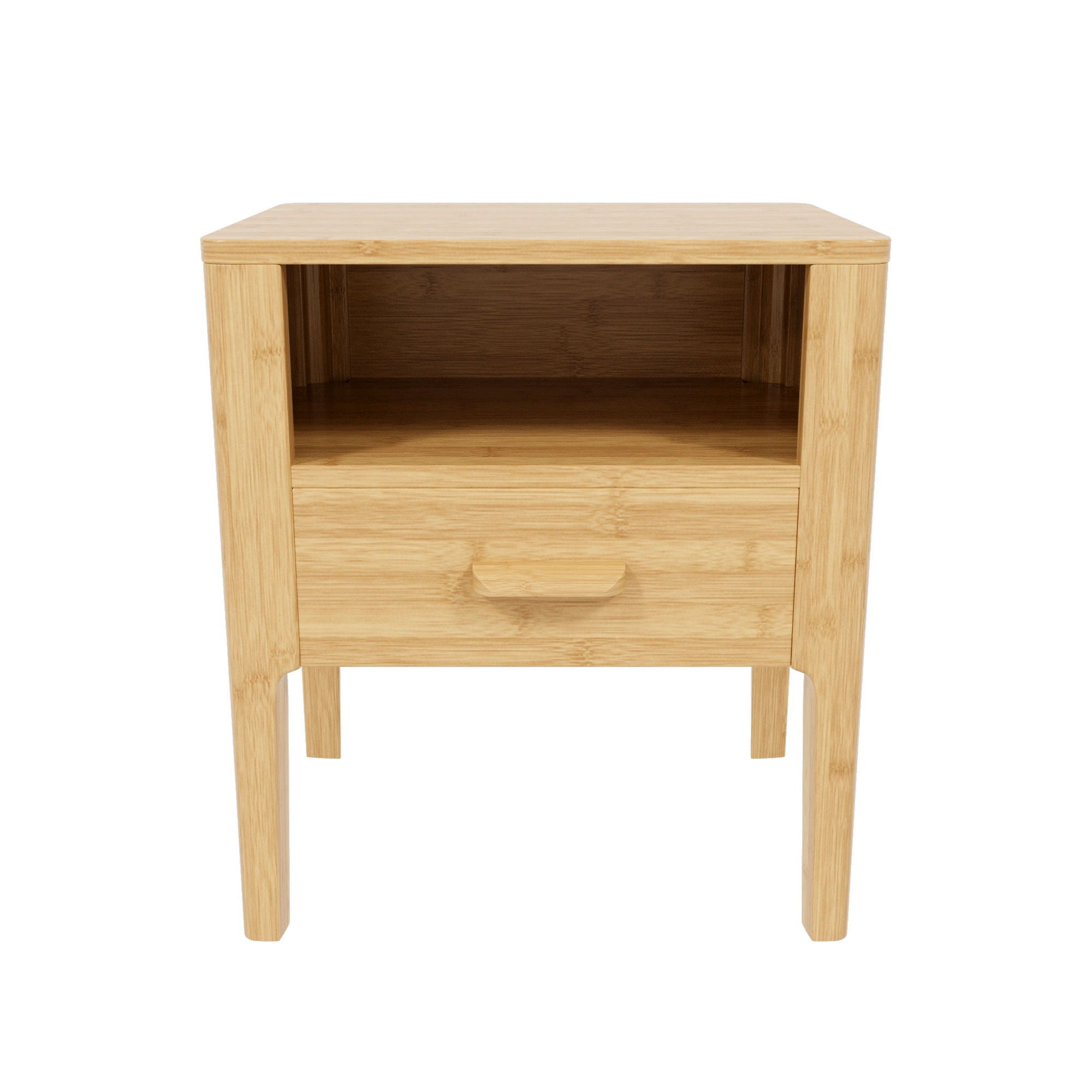 Modern Nightstand With Drawer And Open Shelf by HouseOfZazla