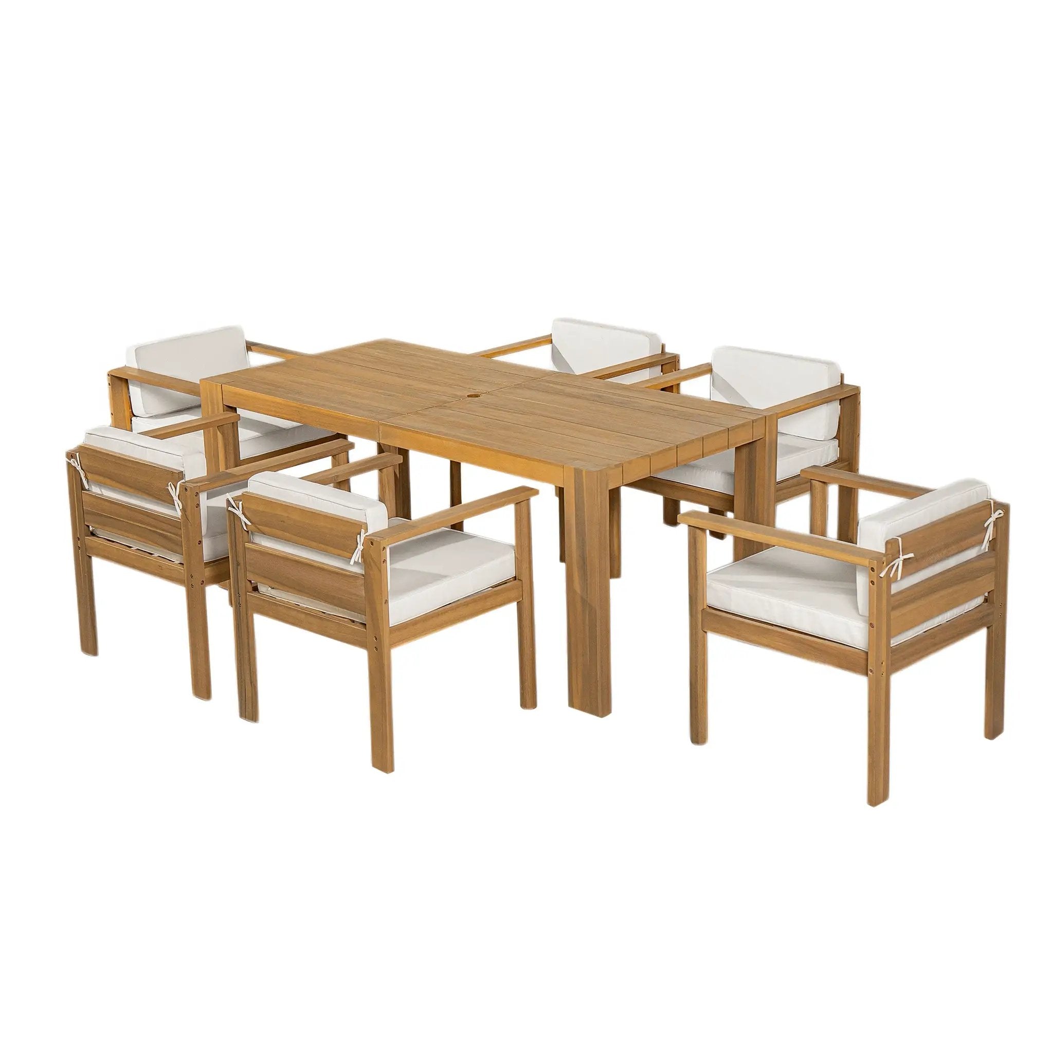 TREXM 7-Piece Patio Dining Table Set for 6 by HouseOfZazla