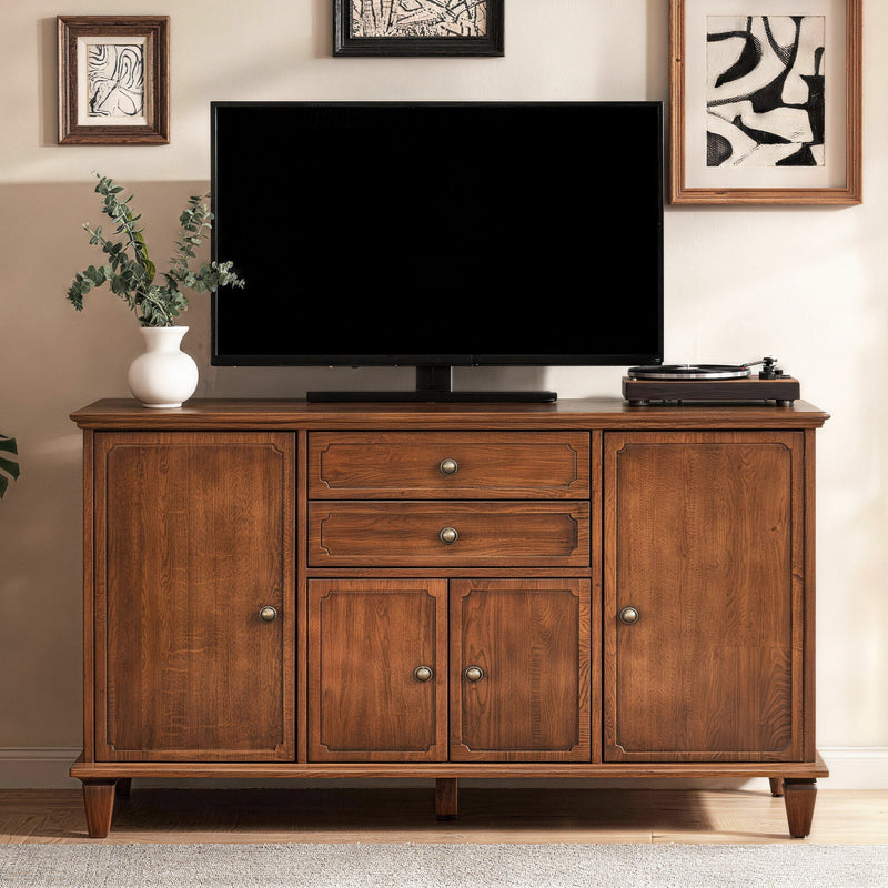 Vintage Wooden Sideboard Buffet Cabinet with Adjustable Shelves - Multi-Functional Storage, photo 10 of 10