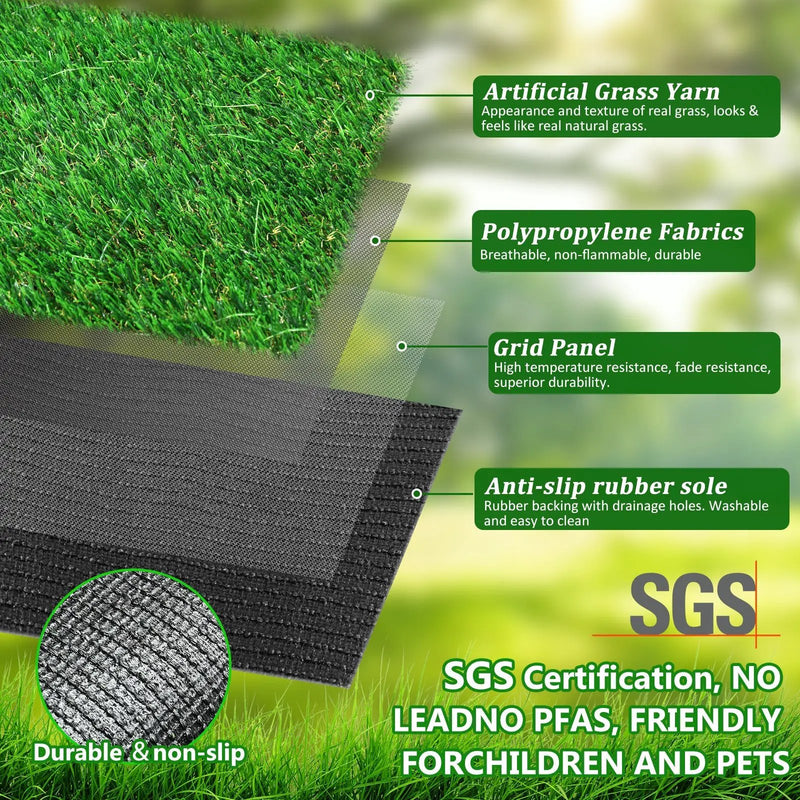 5FT x 10FT Outdoor Artificial Grass Runner Rug by HouseOfZazla