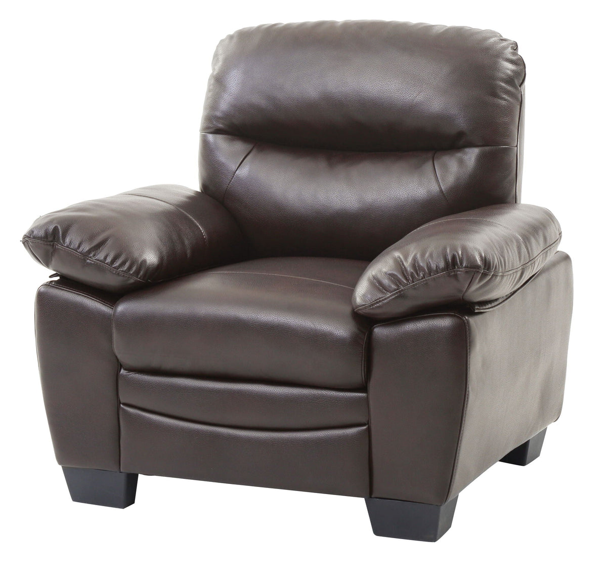 Marta Arm Chair with Sturdy Construction - Dark Brown, White, or Black