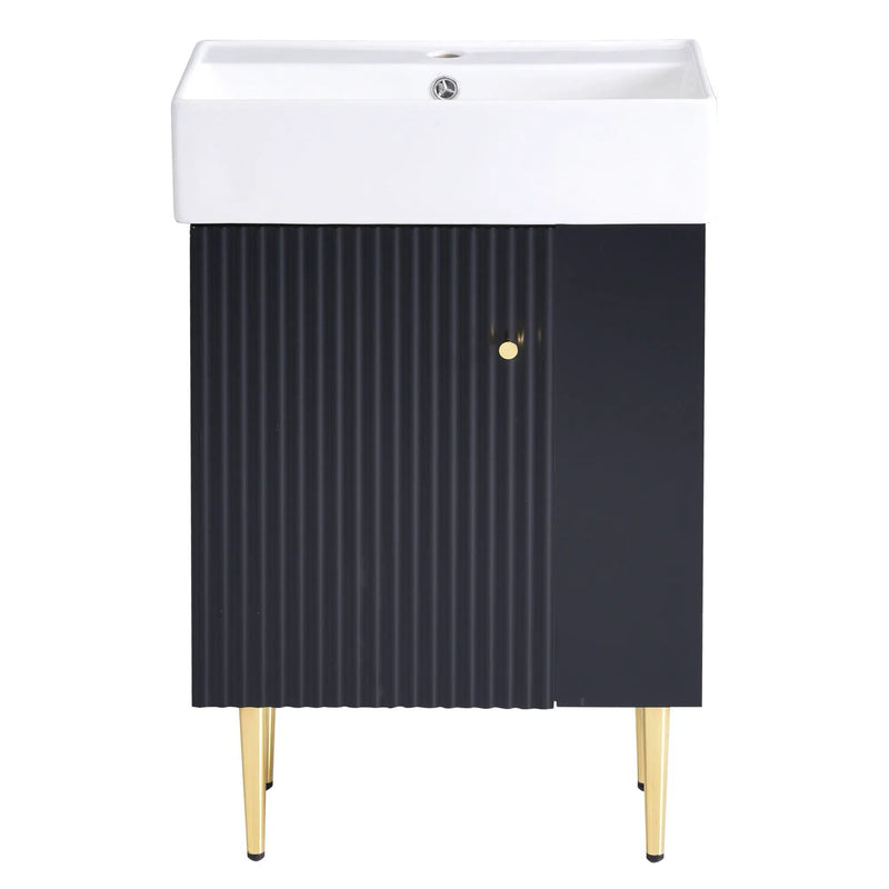 Bathroom Vanity, Combo Cabinet, Bathroom Storage Cabinet, Single Ceramic Sink by Unique Piece Furniture