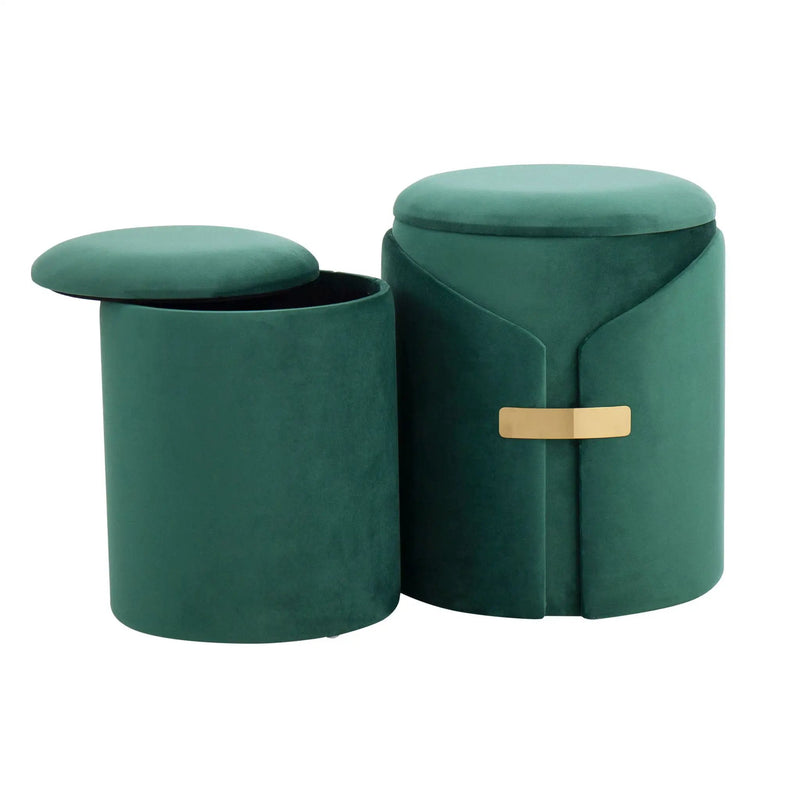 Dahlia - Contemporary / Glam Nesting Ottoman Set by Unique Piece Furniture