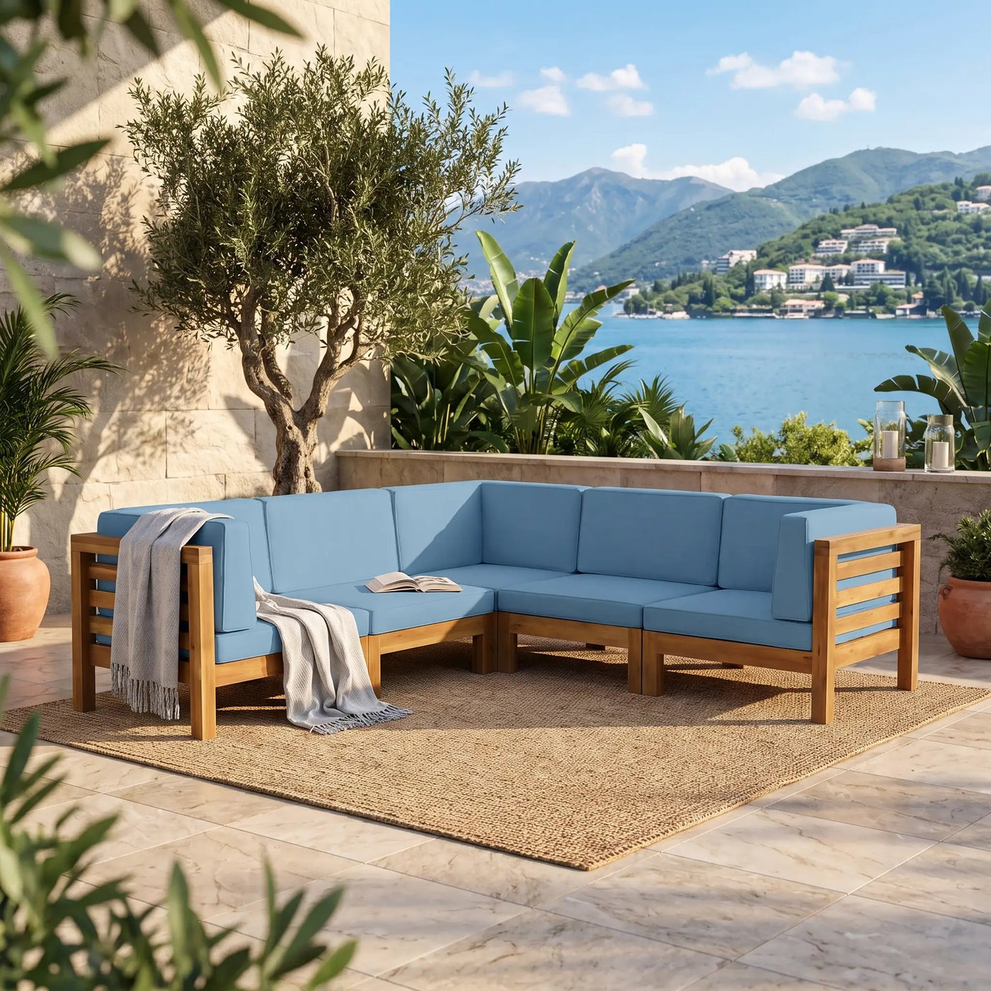 Oana 5-Piece V Shape Sofa Set by HouseOfZazla