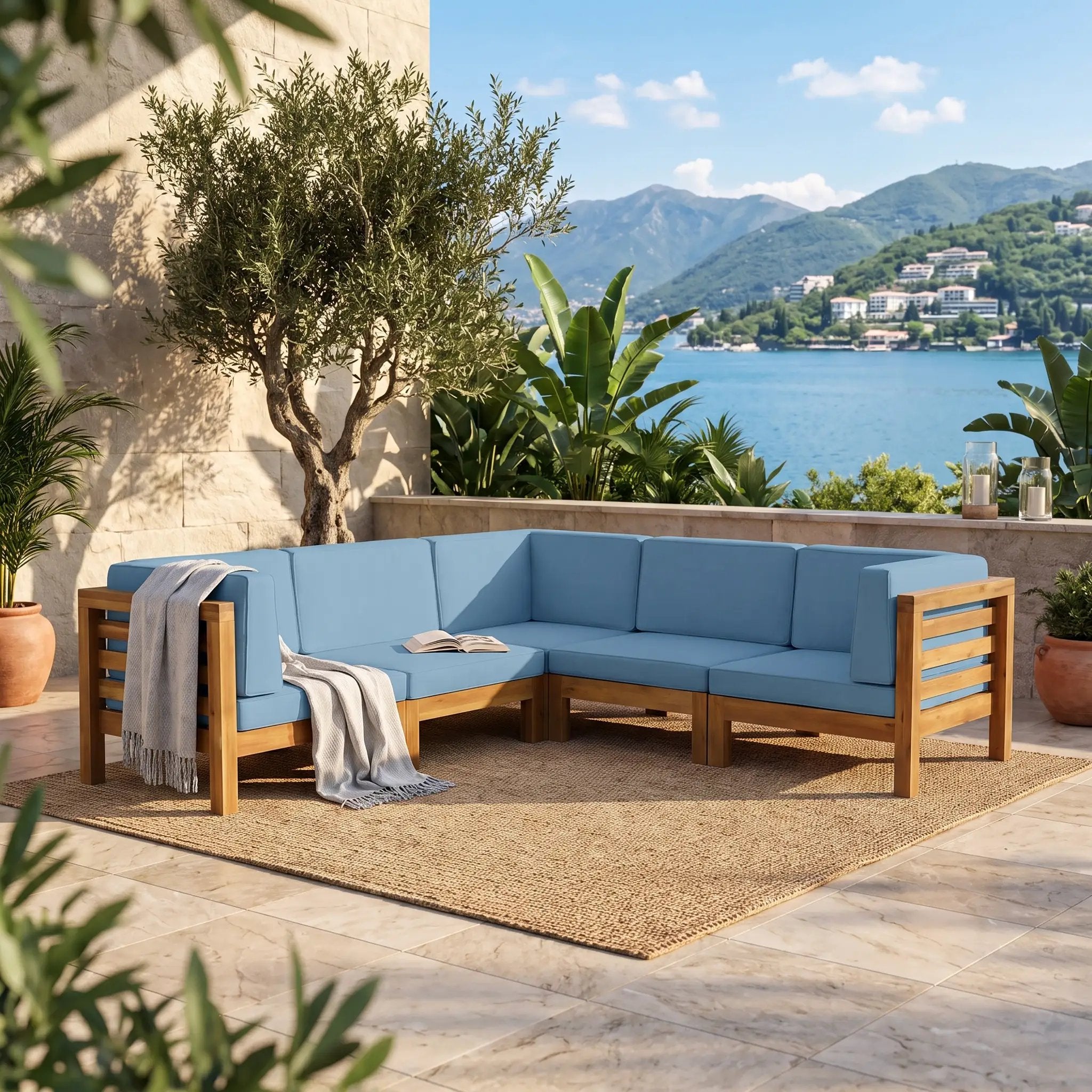 Oana 5-Piece V Shape Sofa Set by HouseOfZazla