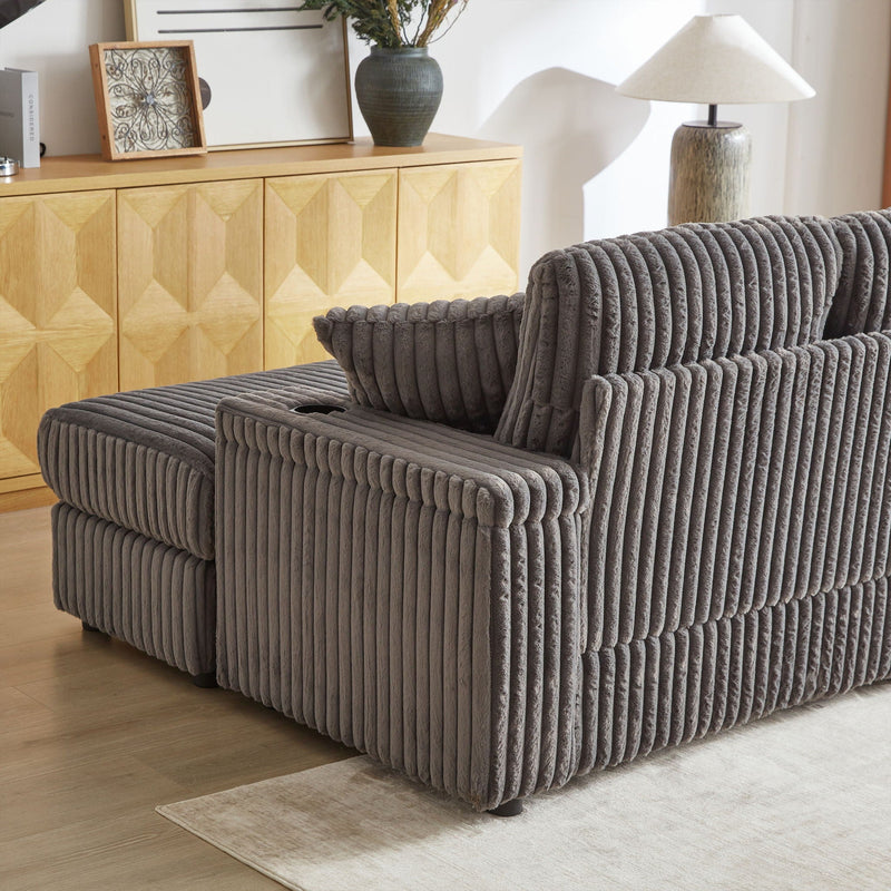 3 Seater Sofa With 2 Ottomans For Living Room by HouseOfZazla