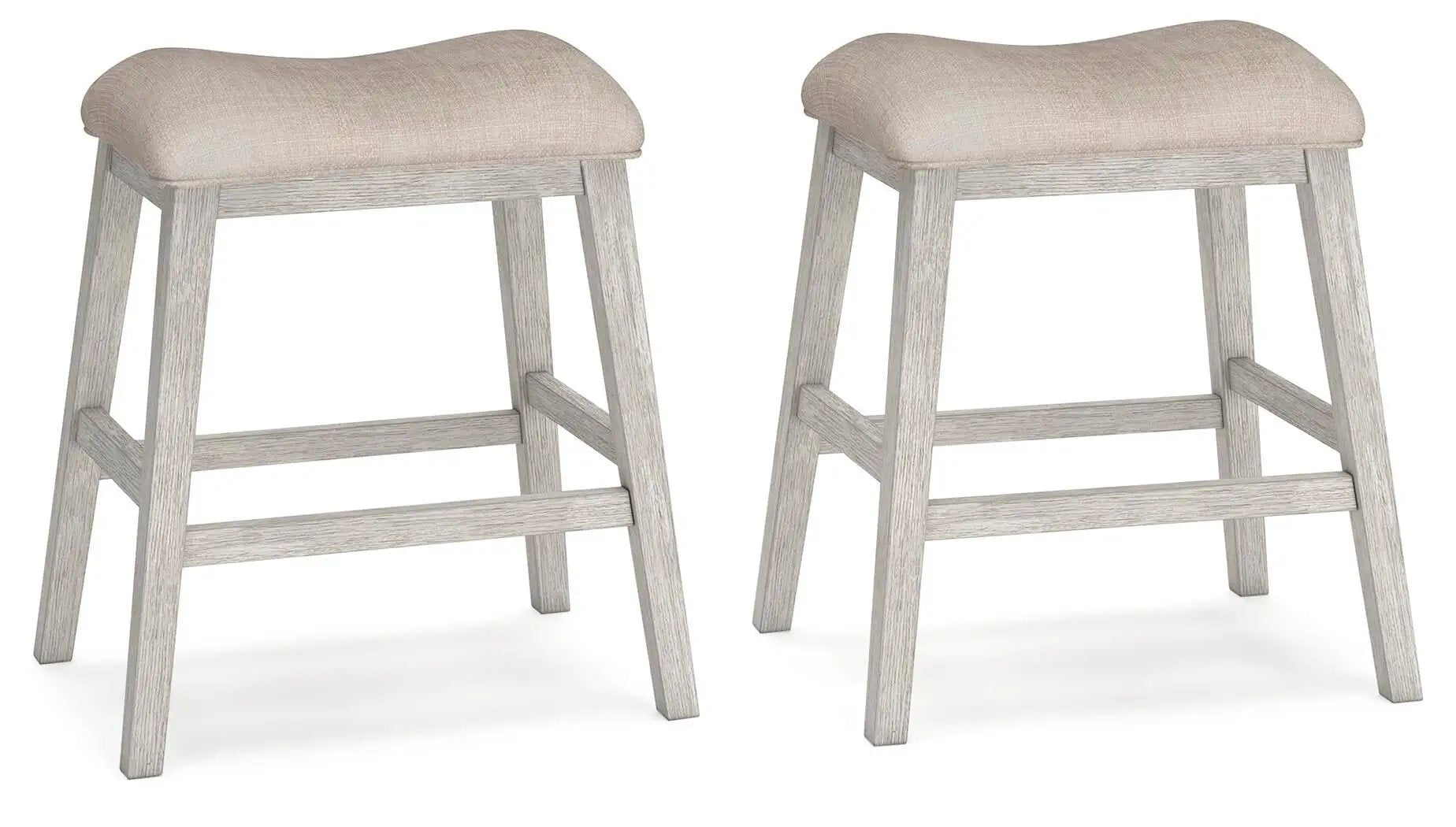 Skempton - Upholstered Stool (Set of 2) - White by Unique Piece Furniture