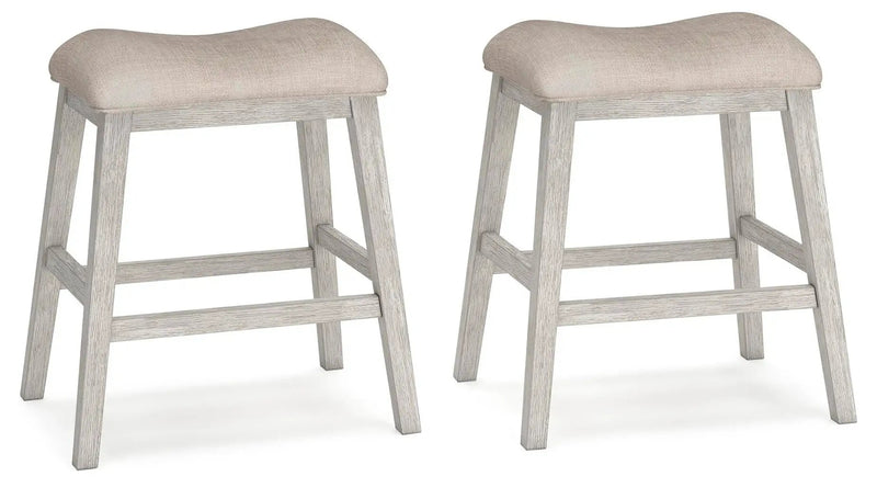 Skempton - Upholstered Stool (Set of 2) - White by Unique Piece Furniture