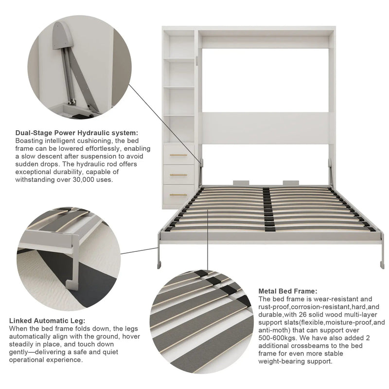 Folding Vertical Murphy Wall Bed by HouseOfZazla