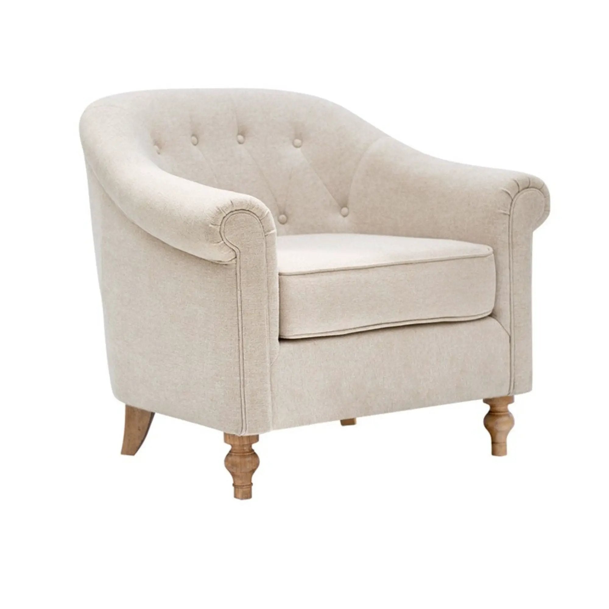 Fayette - Tufted Accent Arm Chair - Cream by Unique Piece Furniture