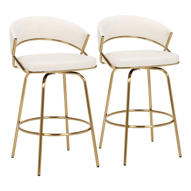 Jie - Glam Fixed Height Counter Stool (Set of 2) by Unique Piece Furniture