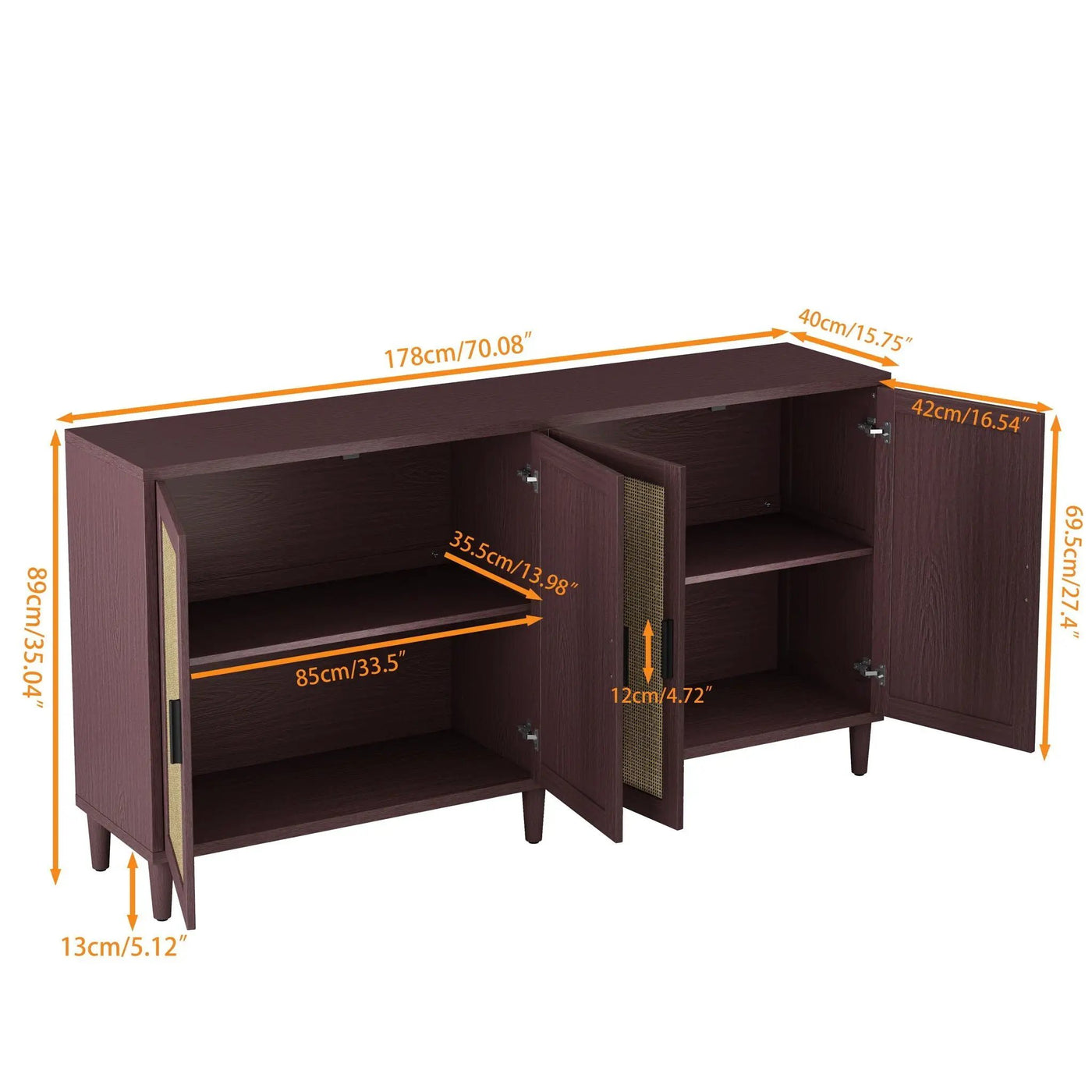Buffet Cabinet With Adjustable Shelves For Kitchen by HouseOfZazla