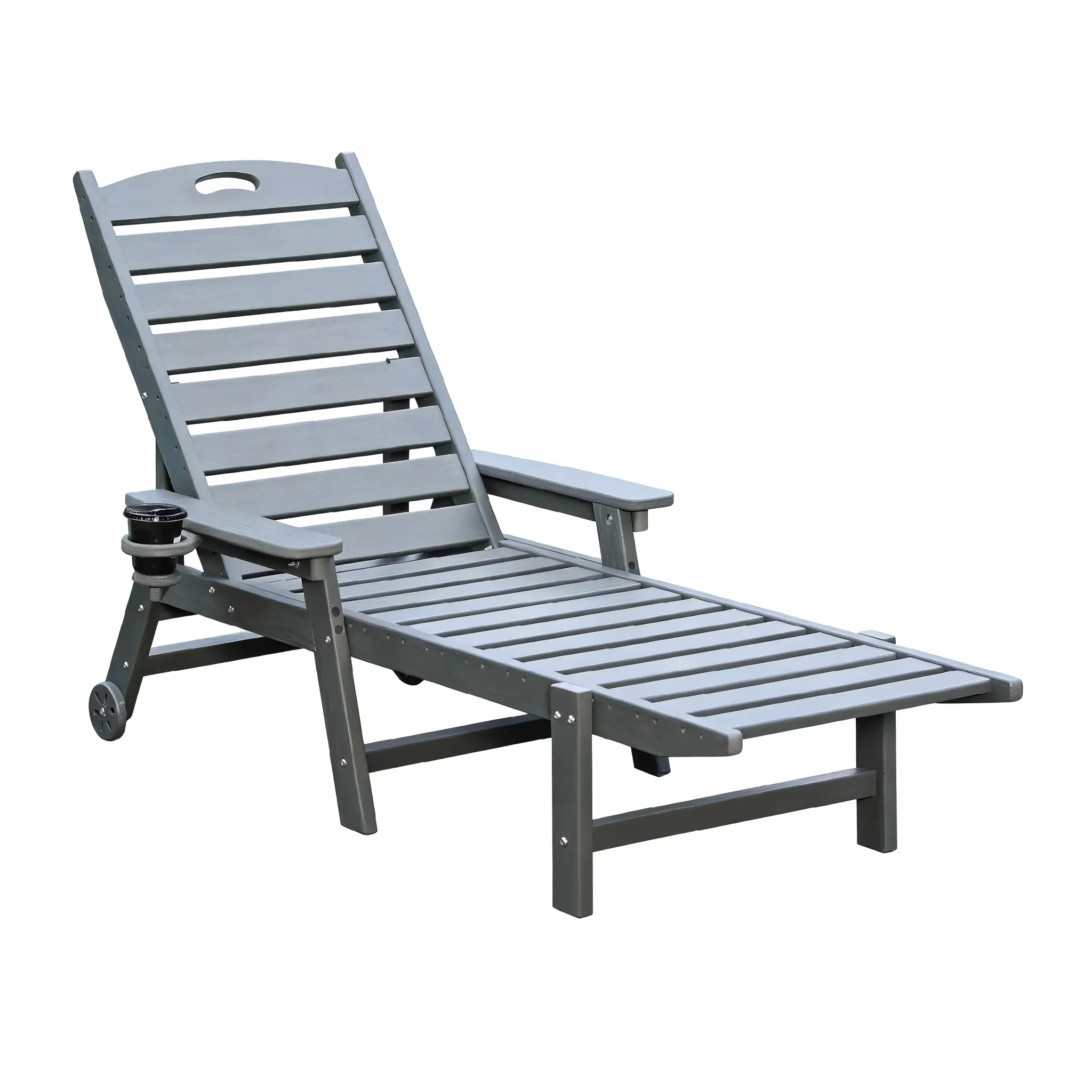 HDPE Chaise Lounge Chair Outdoor with Adjustable Backrest by HouseOfZazla