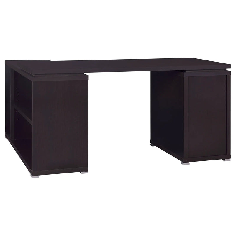 Yvette 60-inch 3-drawer L-Shape Computer Desk Cappuccino by Unique Piece Furniture