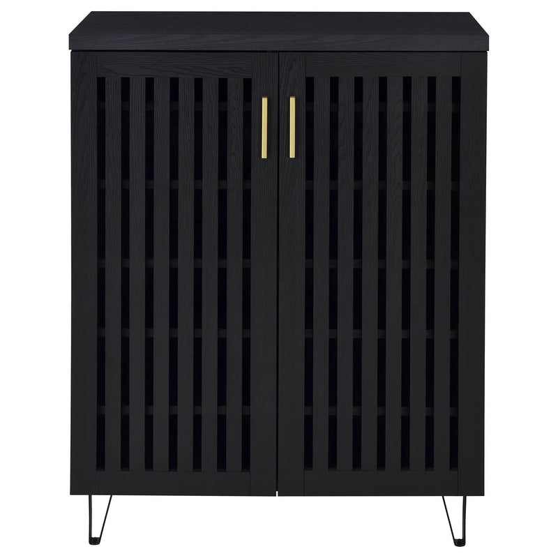 Brixton 2-door Entryway Shoe Storage Cabinets Black by Unique Piece Furniture