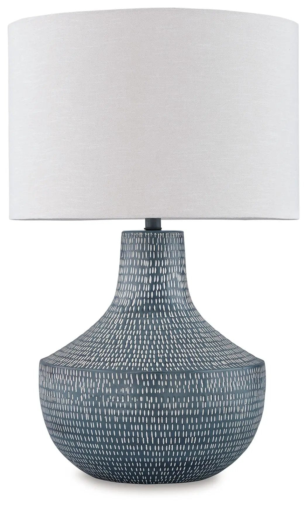 Schylarmont - Metal Table Lamp - Antique Gray / White by Unique Piece Furniture