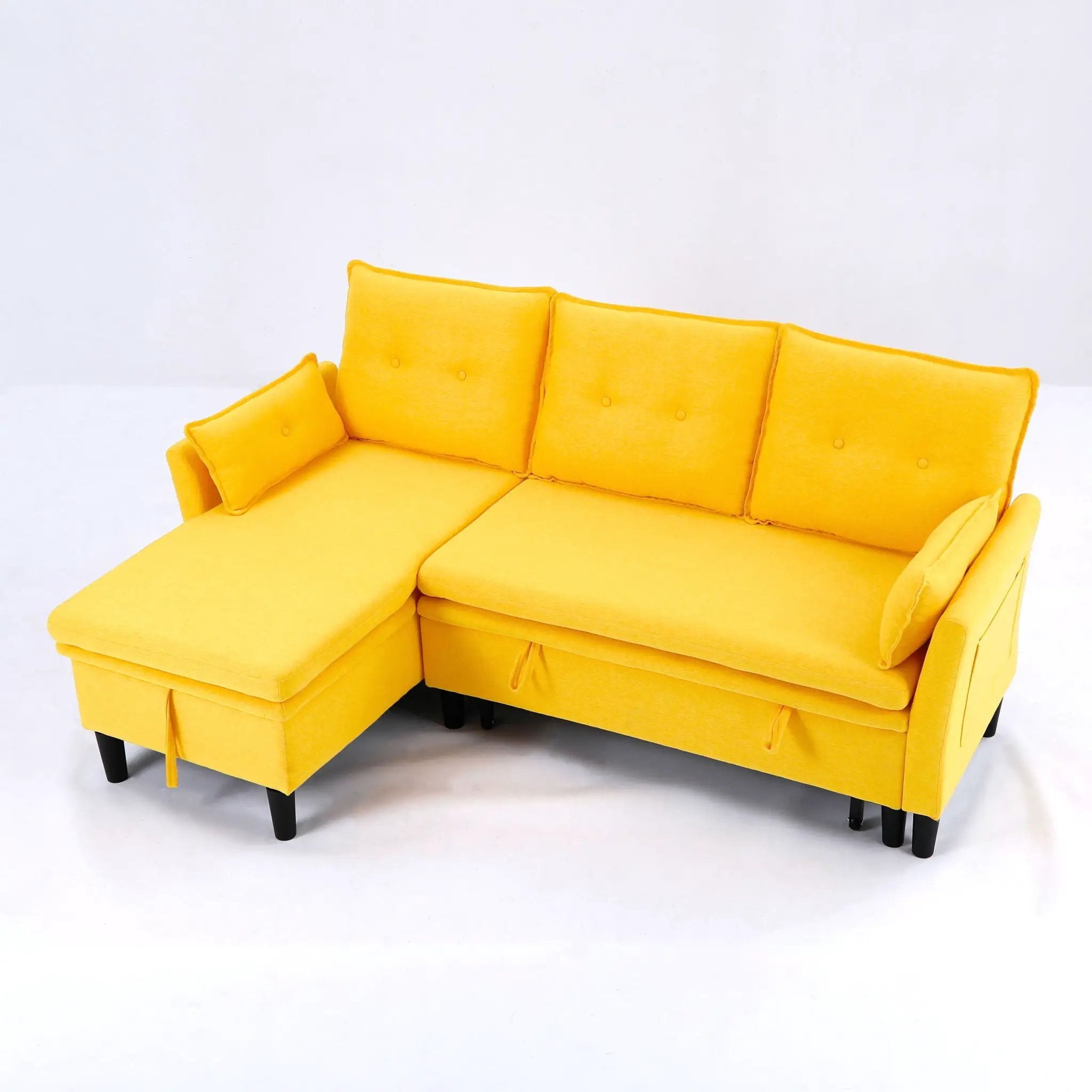 L-Shaped Reversible Chaise Sectional Sofa With Storage by HouseOfZazla