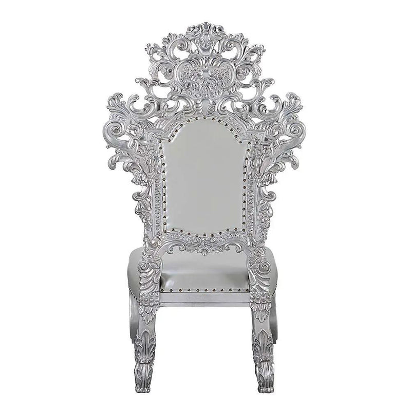 Valkyrie - Side Chair (Set of 2) - Synthetic Leather & Antique Platinum by Unique Piece Furniture