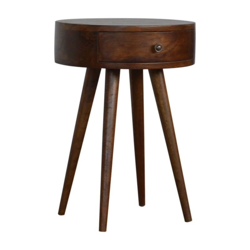 Nordic Chestnut Circular Nightstand by HouseOfZazla