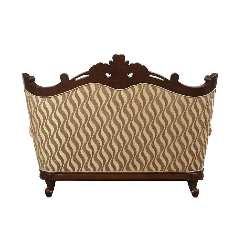 Shalisa - Loveseat With 5 Pillows (Same Lv01586) - Fabric & Walnut by Unique Piece Furniture