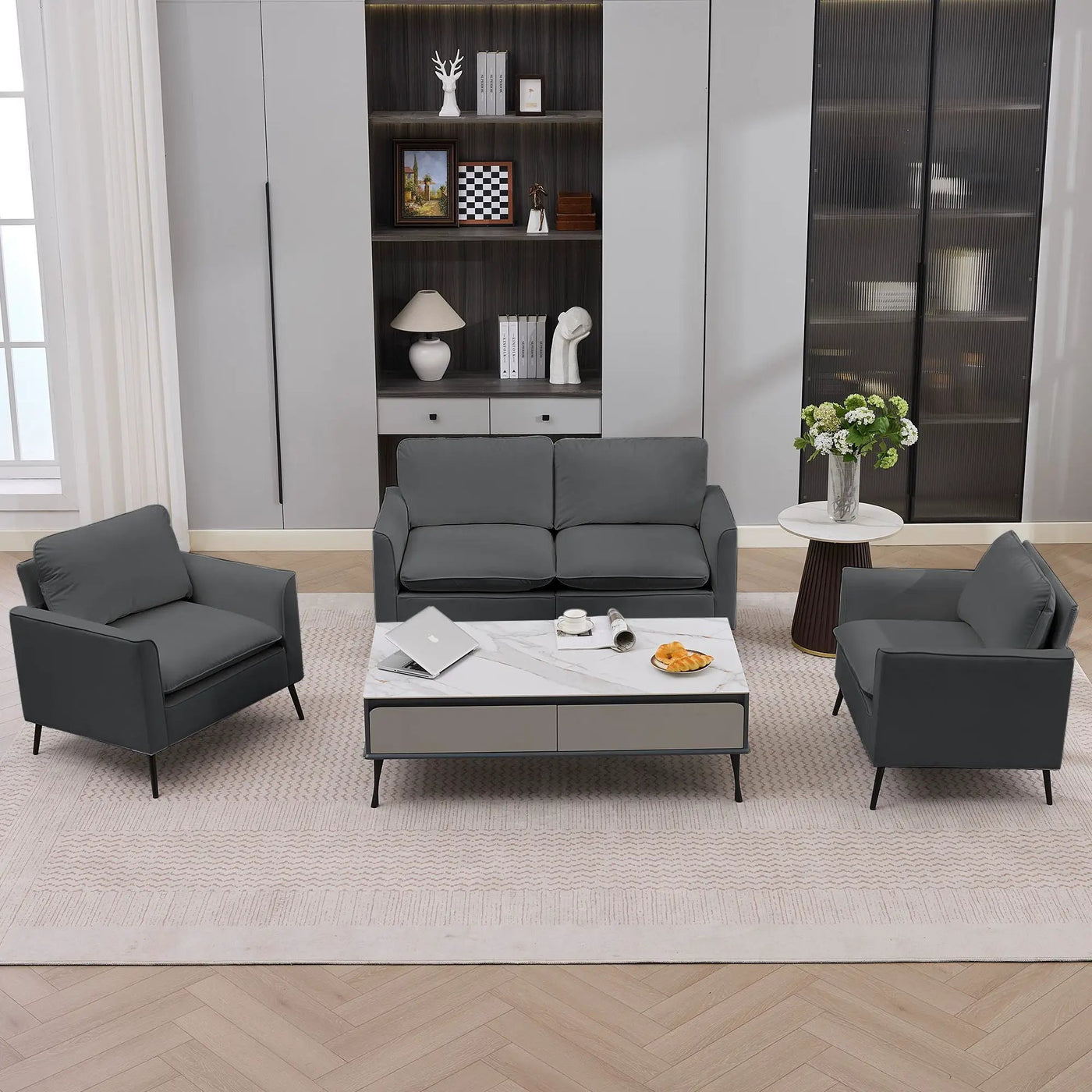 Upholstered Loveseat, For Living Room by HouseOfZazla