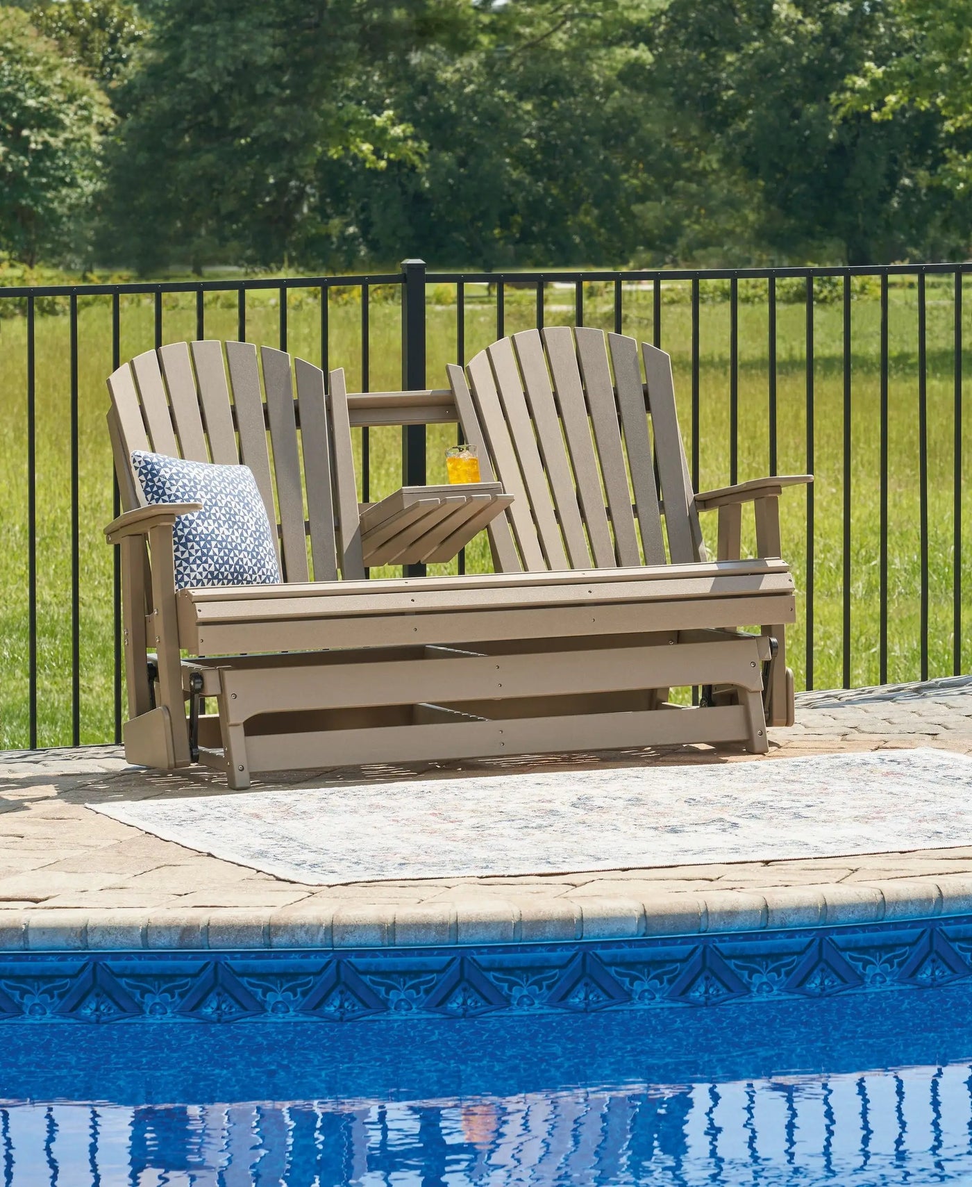 Hyland Wave - Glider Loveseat by Unique Piece Furniture
