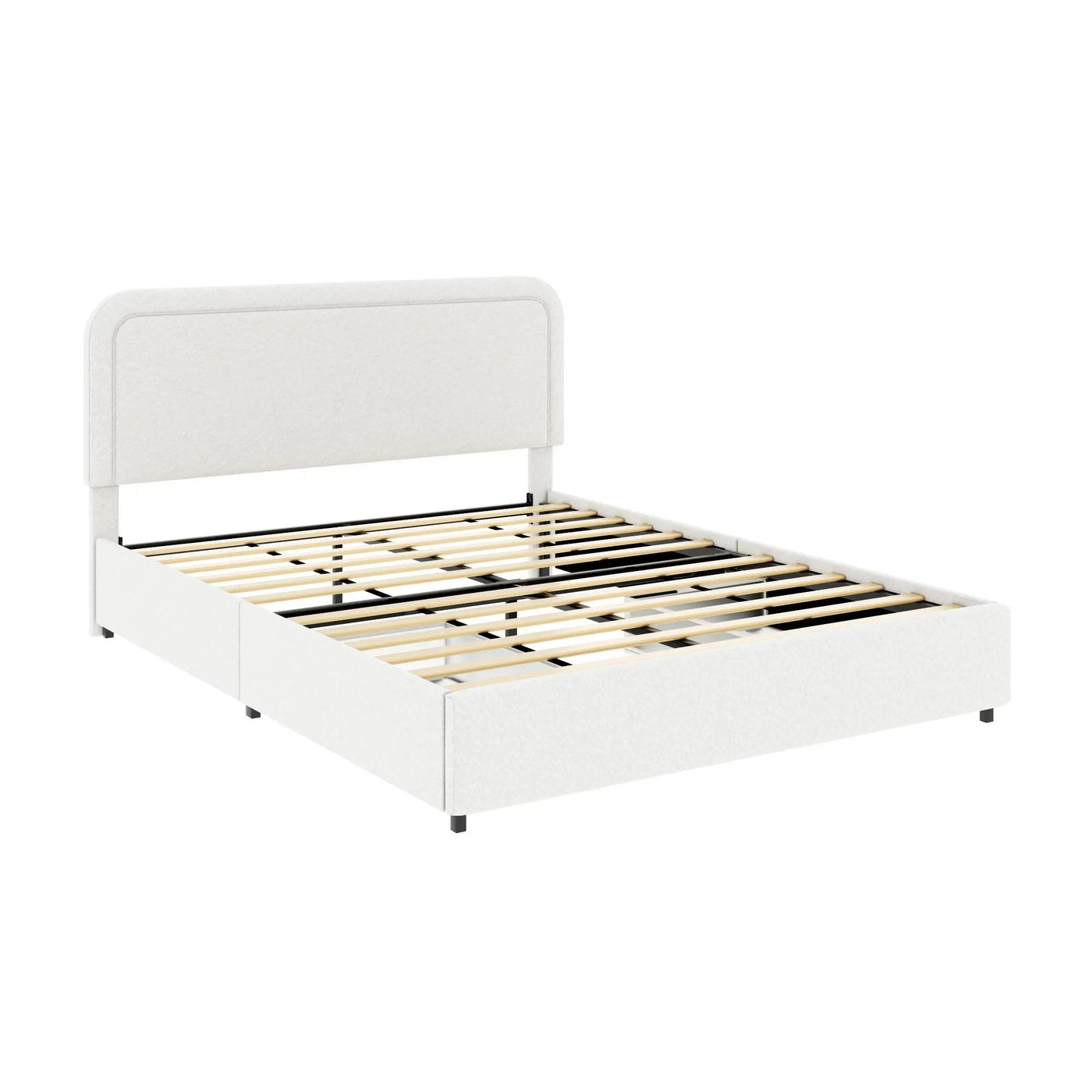 Liv - Patented With Drawers Upholstered Storage Platform Bed by HouseOfZazla