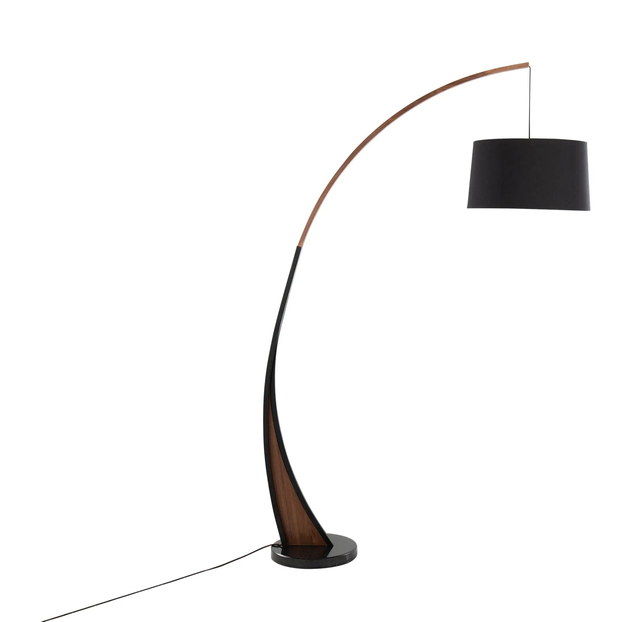 Noah - Mid-Century Modern Floor Lamp - Walnut by HouseOfZazla