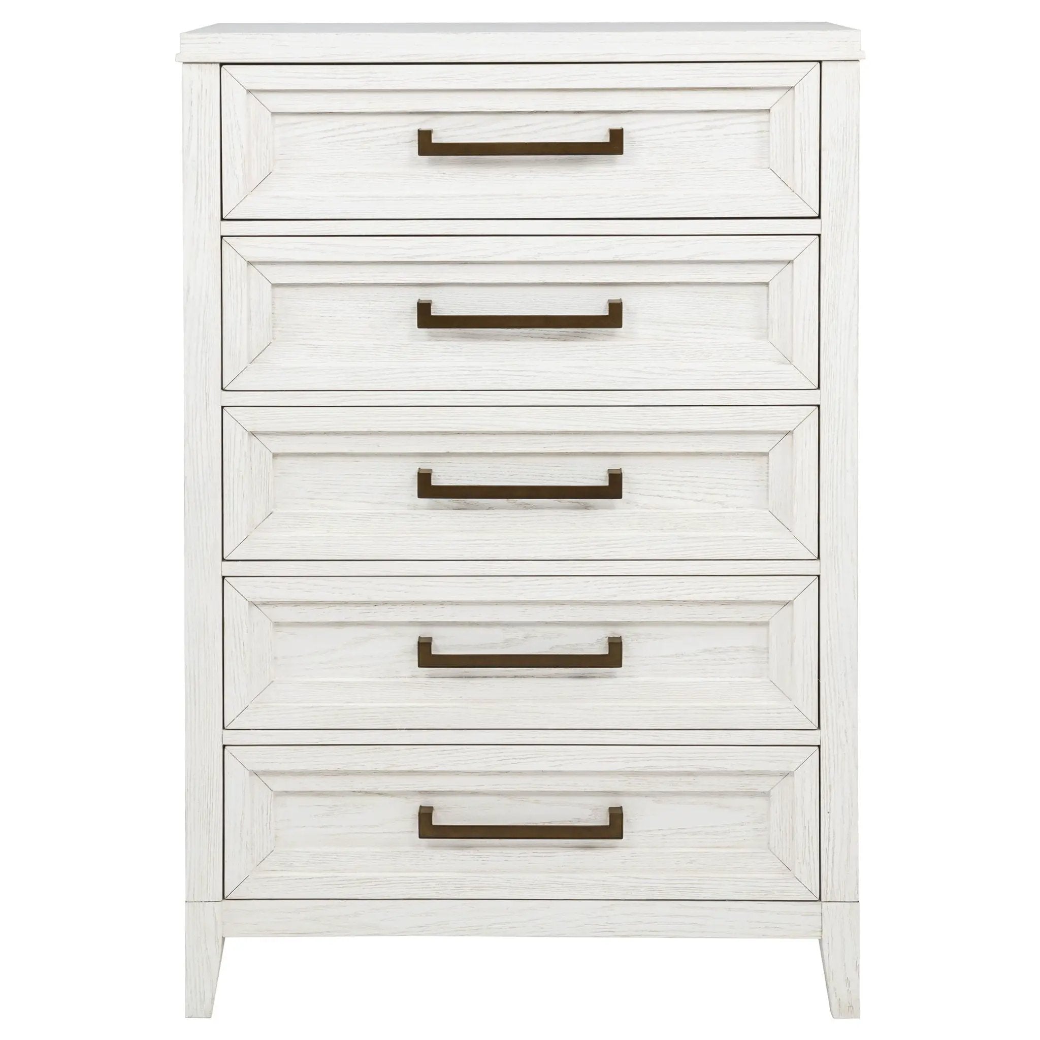 Marielle 5-drawer Bedroom Chest Distressed White by Unique Piece Furniture