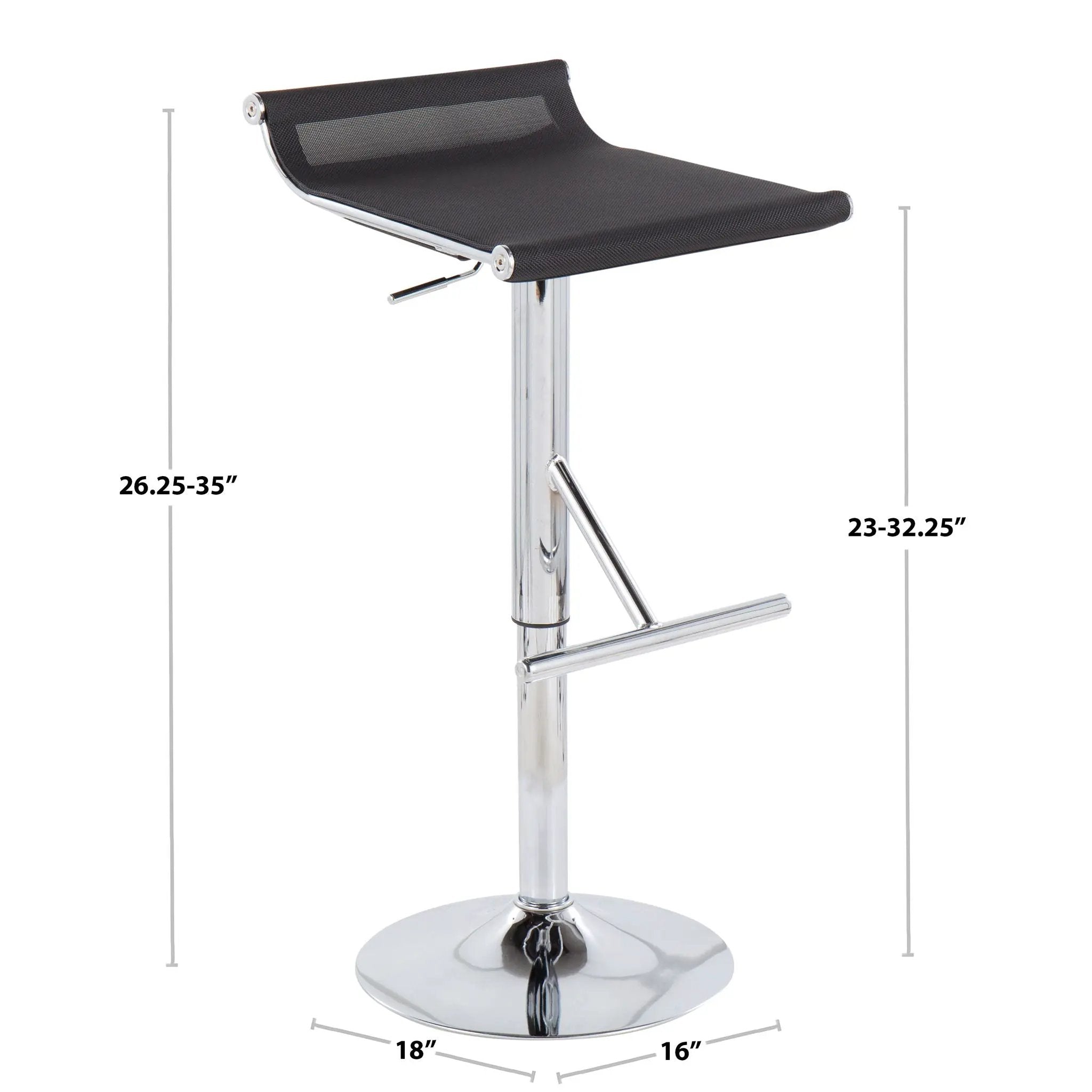 Mirage Ale - Contemporary Adjustable Bar Stool by HouseOfZazla