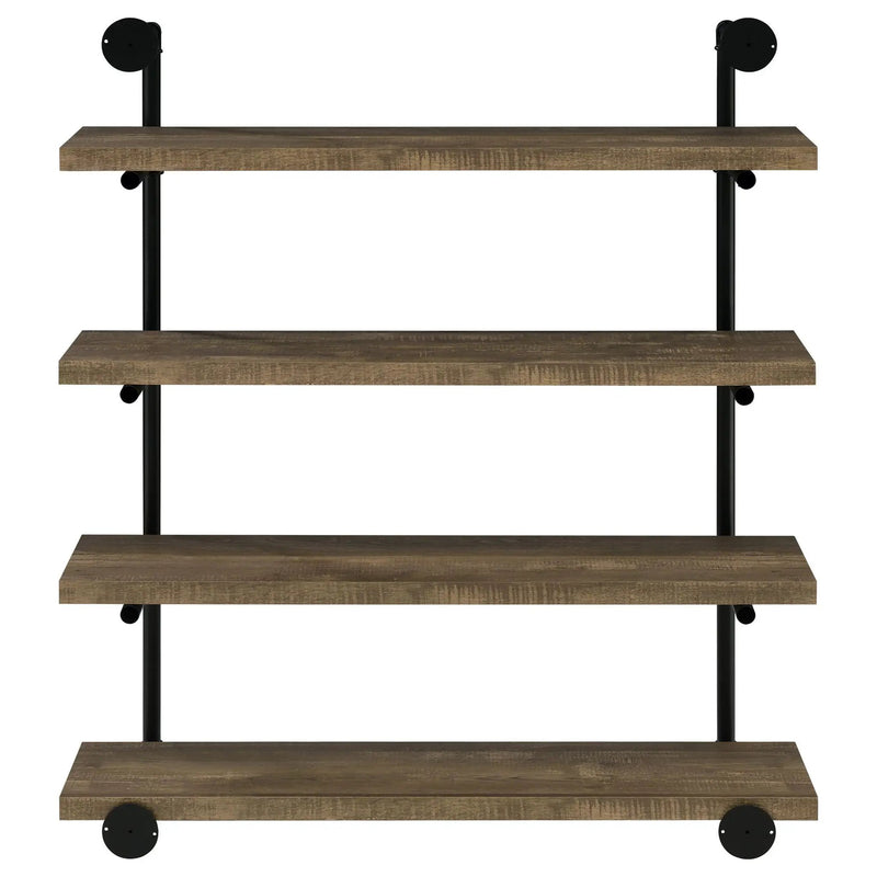 Elmcrest 39-inch 4-shelf Wall Bookshelf Rustic Oak by Unique Piece Furniture