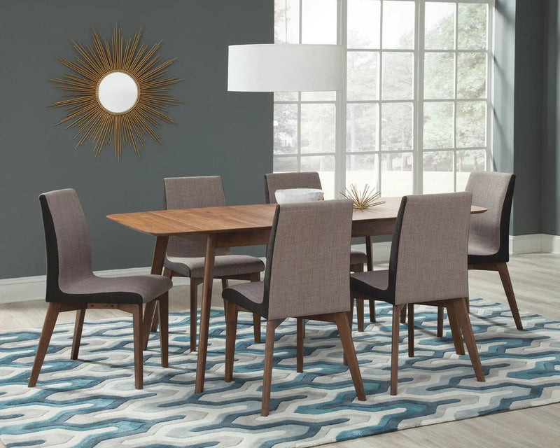Redbridge Upholstered Dining Side Chair Walnut (Set of 2) by Unique Piece Furniture