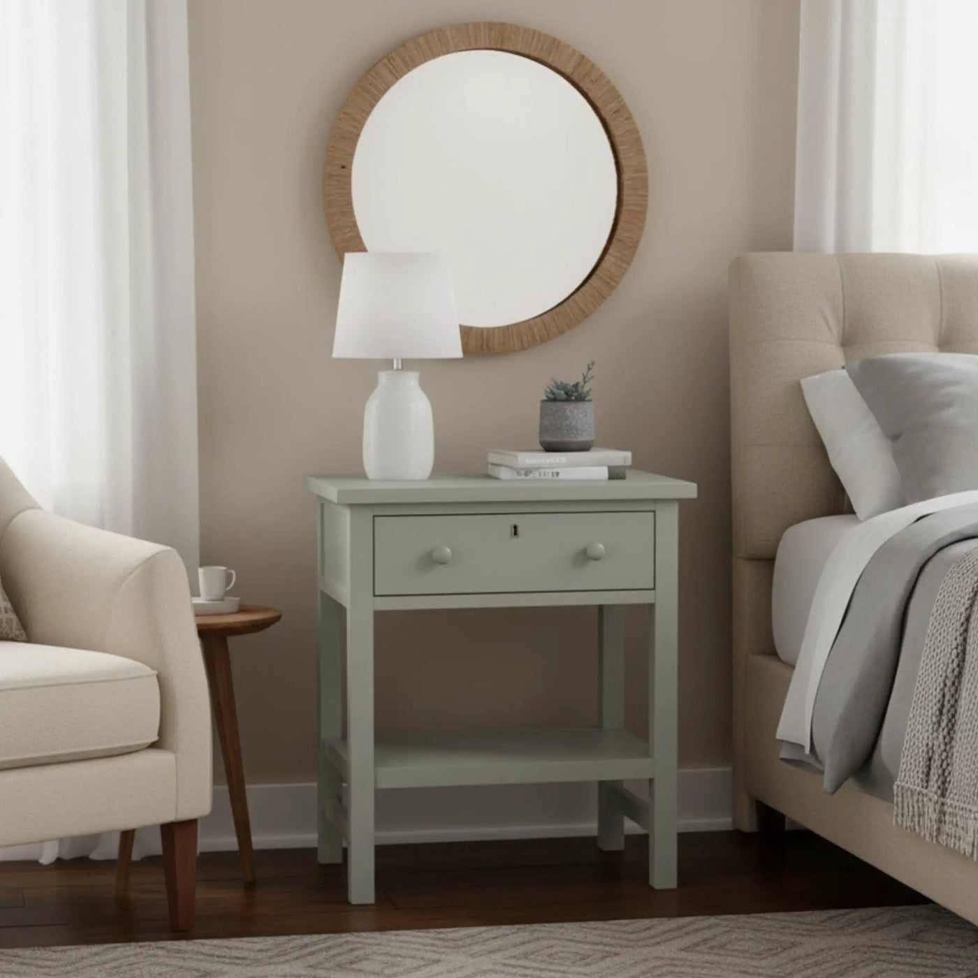 Finley - 1 Drawer Storage Nightstand by HouseOfZazla