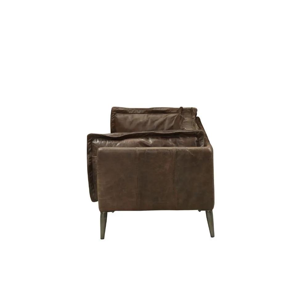 Porchester - Loveseat - Distress Chocolate Top Grain Leather by Unique Piece Furniture
