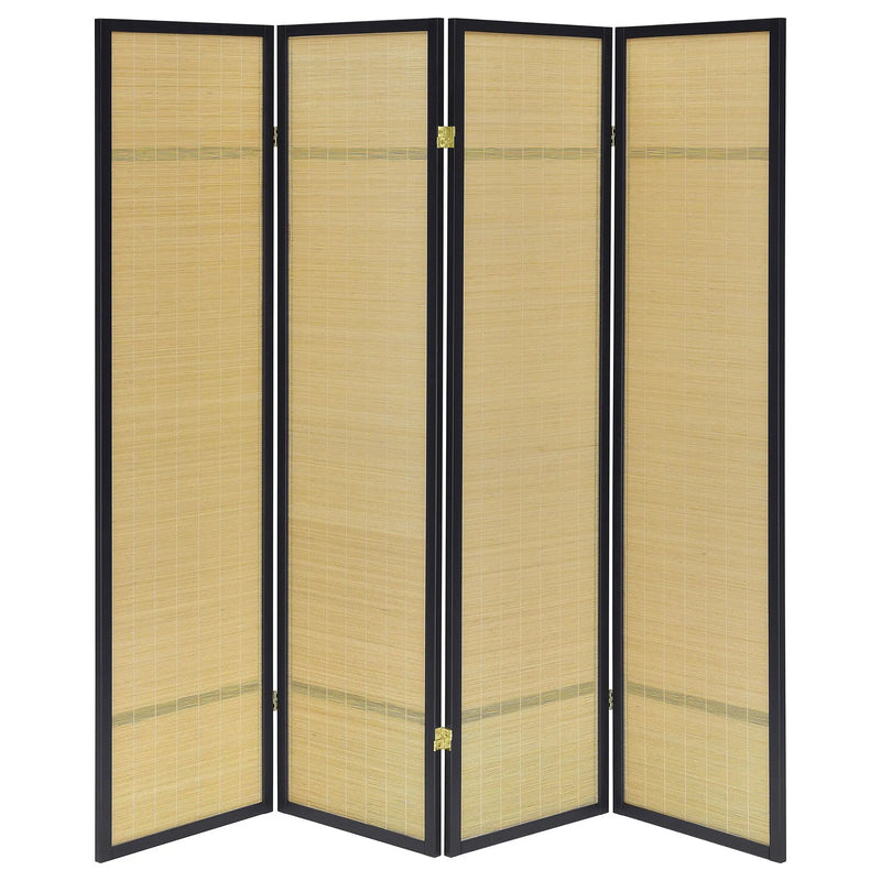 Pearce 4-panel Bamboo Room Divider Folding Screen Natural by Unique Piece Furniture