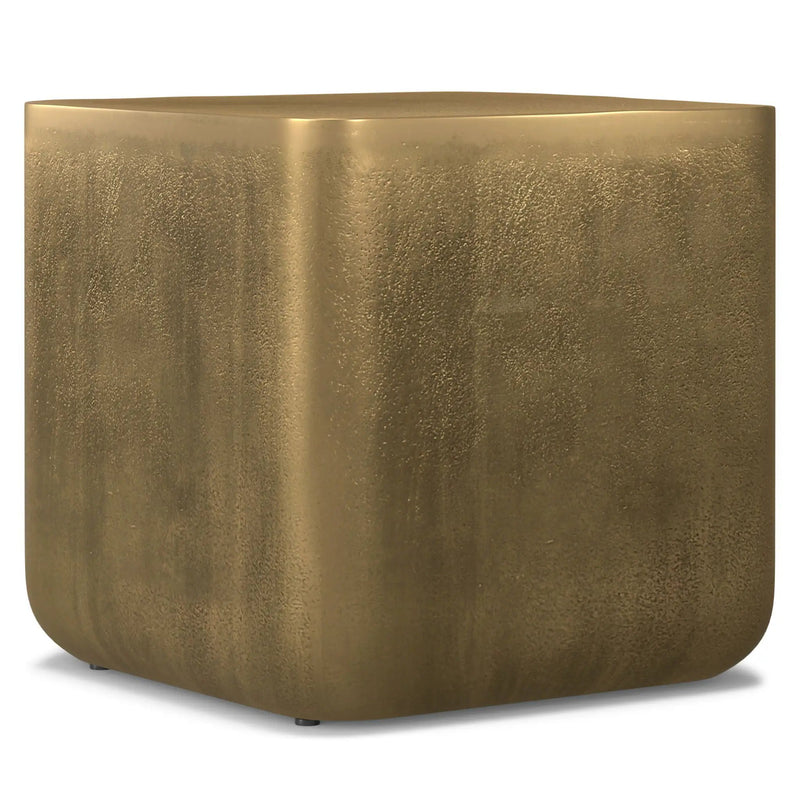Bassett - Cast Aluminum Side Table - Brown by HouseOfZazla
