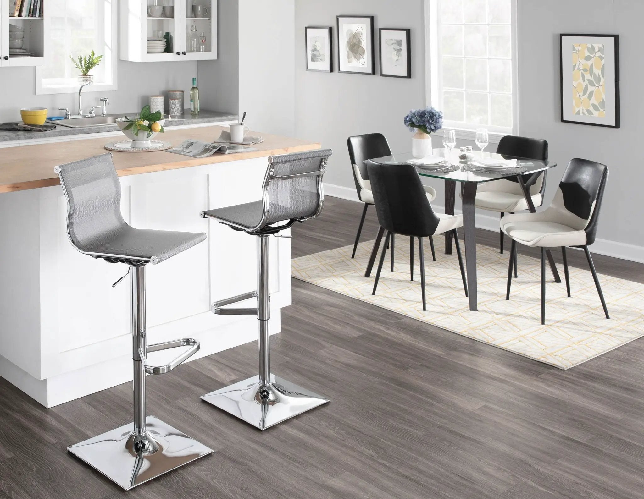 Mirage - Contemporary Adjustable Barstool With Swivel by HouseOfZazla