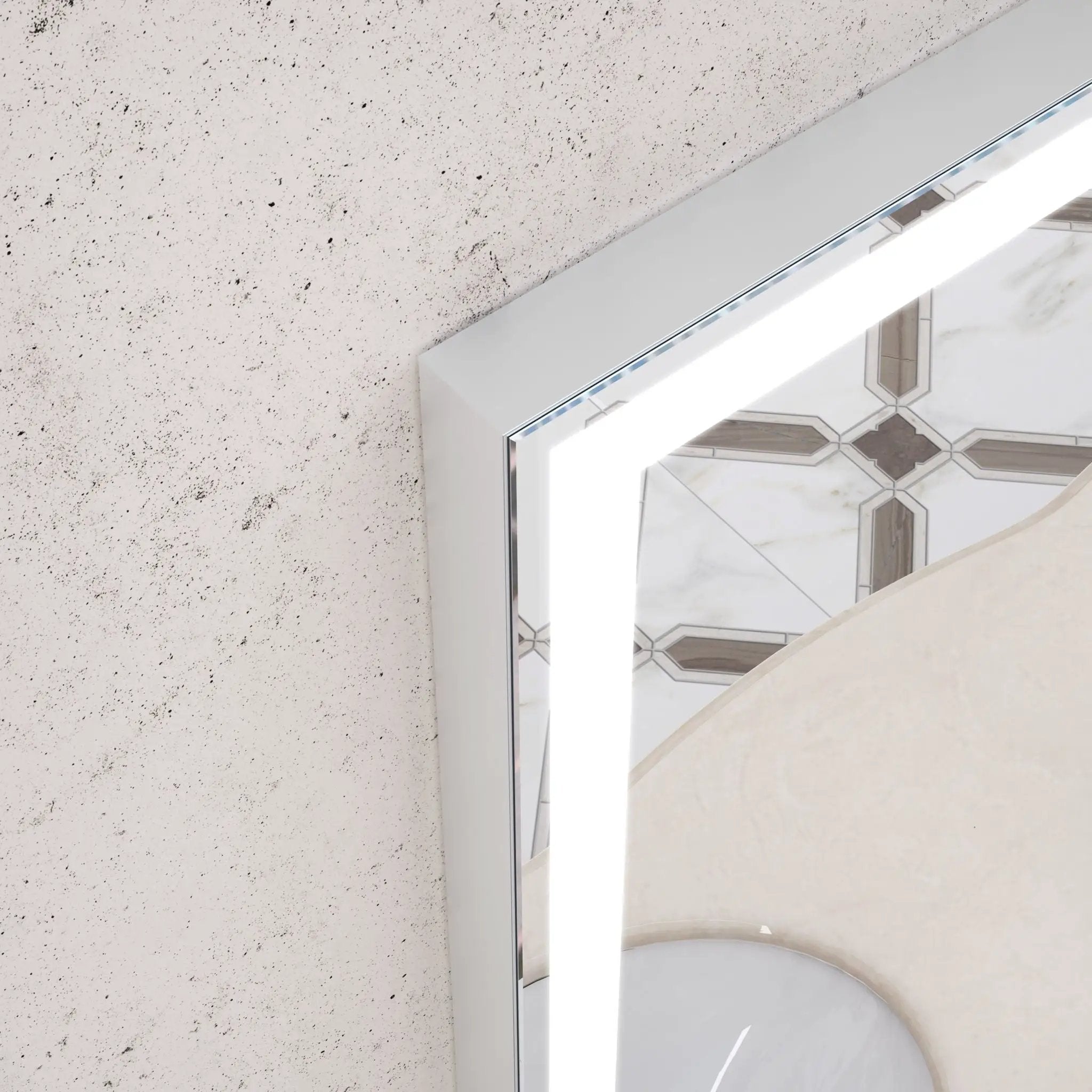 LED Bathroom Vanity Mirror Wall Mounted Adjustable / Warm / Natural Lights Anti-Fog Touch Switch With Memory Modern Smart Large Bathroom Mirrors by HouseOfZazla