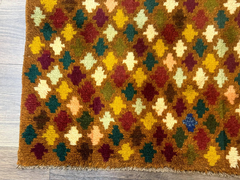 Balouch Rug 3x4, Burnt-Orange, Multicolor, Afghan Rug by Jewel Rugs