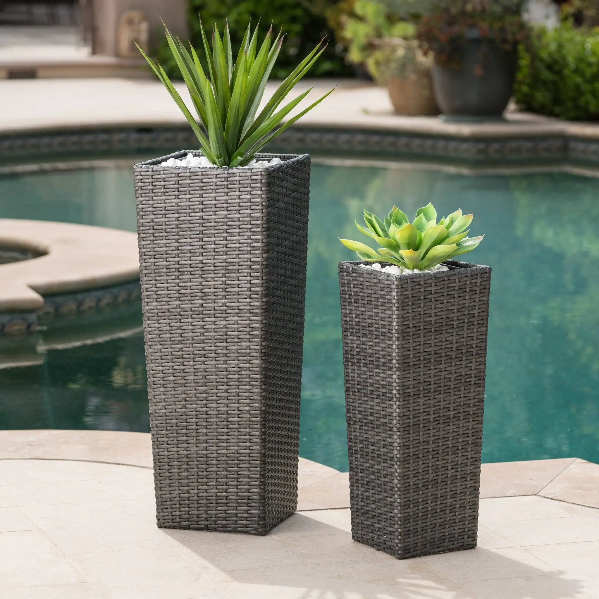 Rattan Flower Pot Set by HouseOfZazla