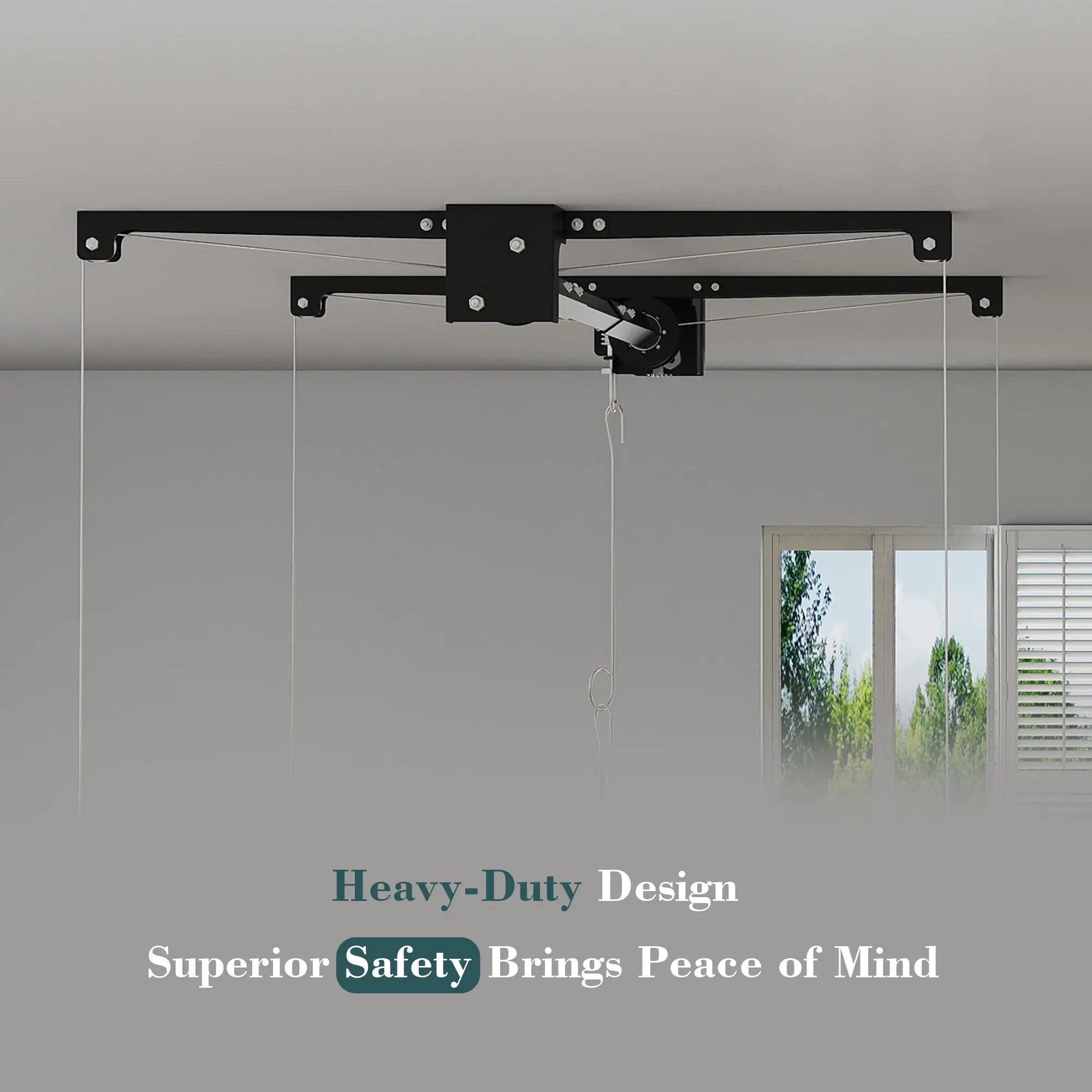 Overhead Garage Storage Rack 4x4 FT for High Ceilings by HouseOfZazla