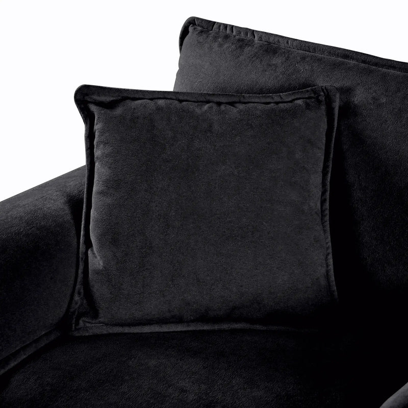 Modern Comfy Deep Seat Modular Sectional Sofa Cloud Couch With Ottoman