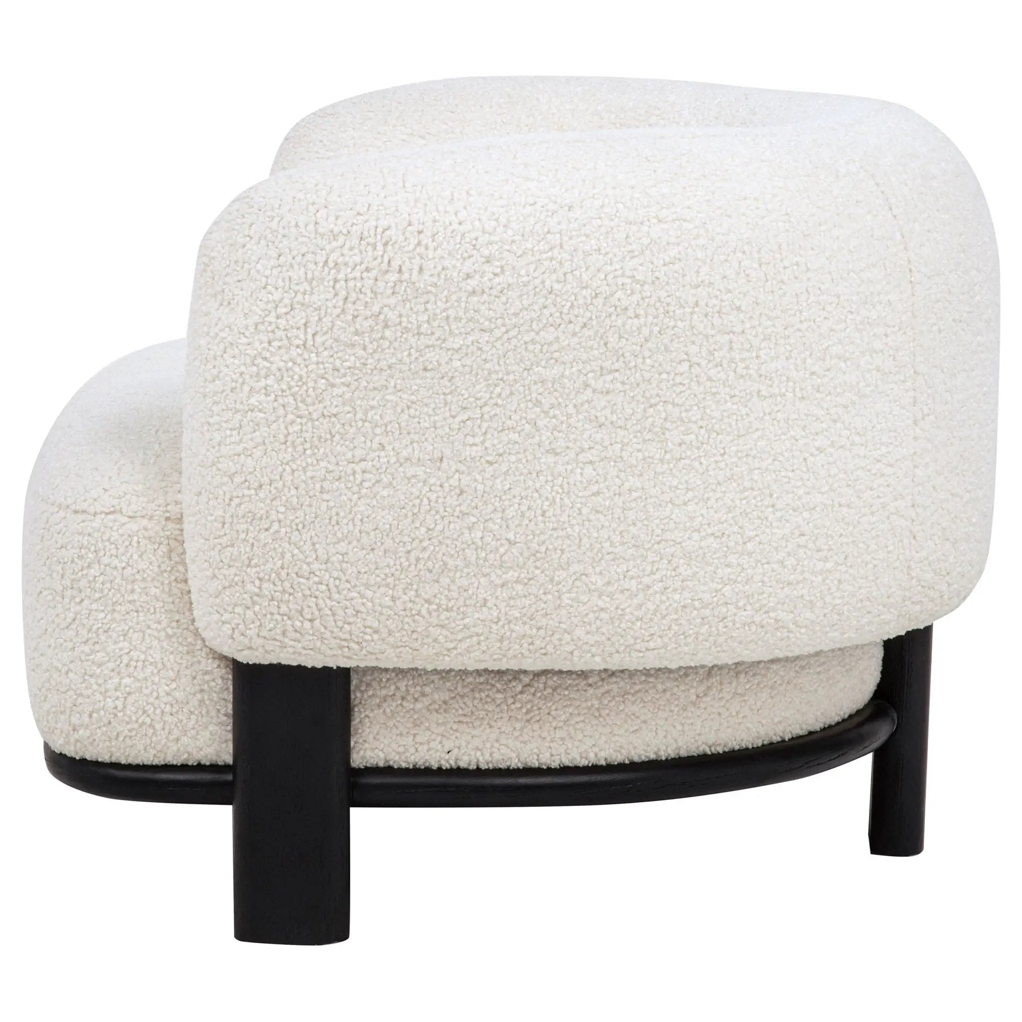 Lawler Upholstered Barrel Back Accent Chair Ivory and Black by Unique Piece Furniture