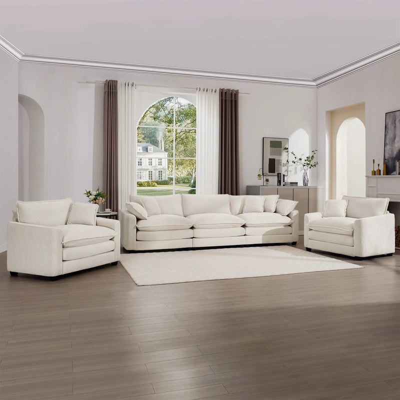 Elegant Oversized Sectional Sofa Set With Deep Seats And Flexible Layout by Unique Piece Furniture