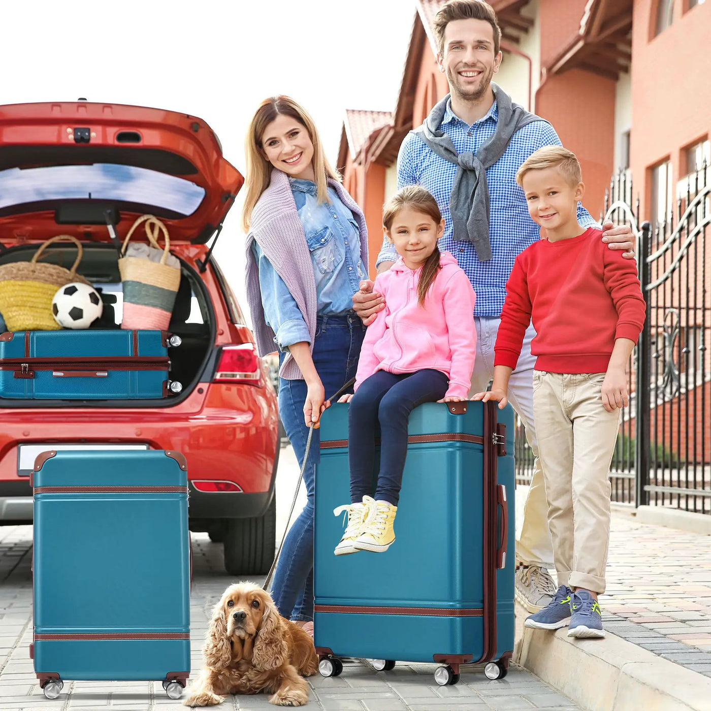 Hardshell Luggage Sets 3 Pieces 20" / 28" Luggages And Cosmetic Case Spinner Suitcase With Tsa Lock Lightweight by HouseOfZazla